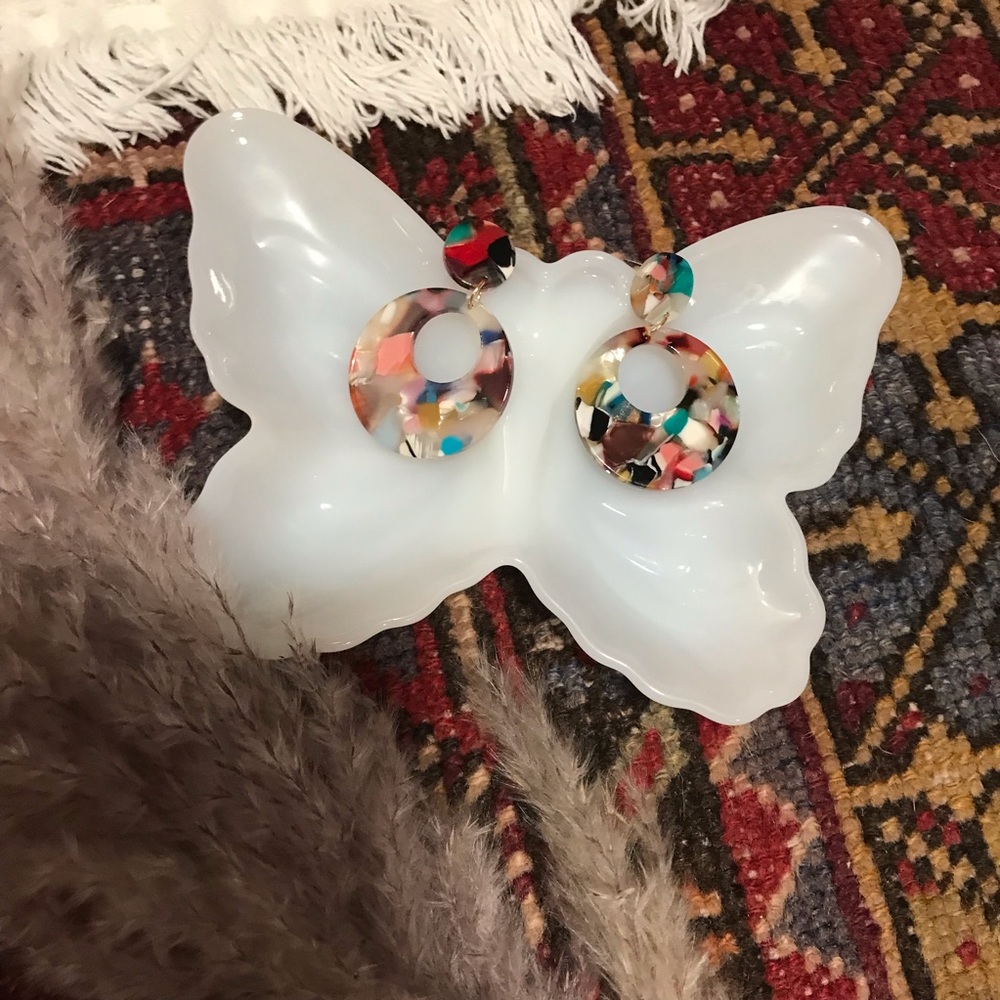 Confetti Resin Dangle Earrings - image 1